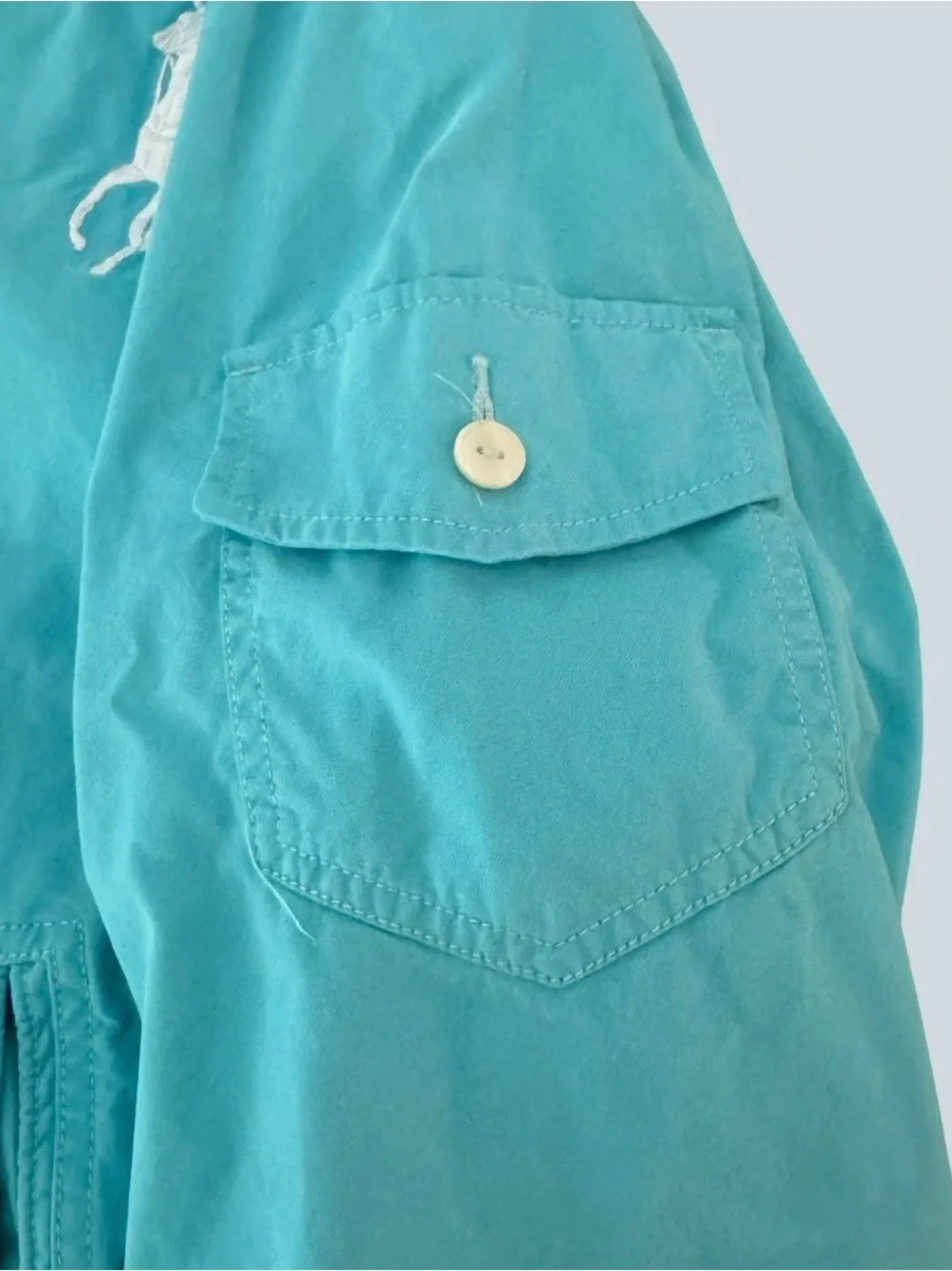 Polo Ralph Lauren Men Women Hooded Blue jacket Big Pony cotton blend Y2K Size L